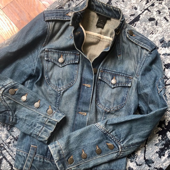 The Limited Jackets & Blazers - The Limited Military style denim jacket